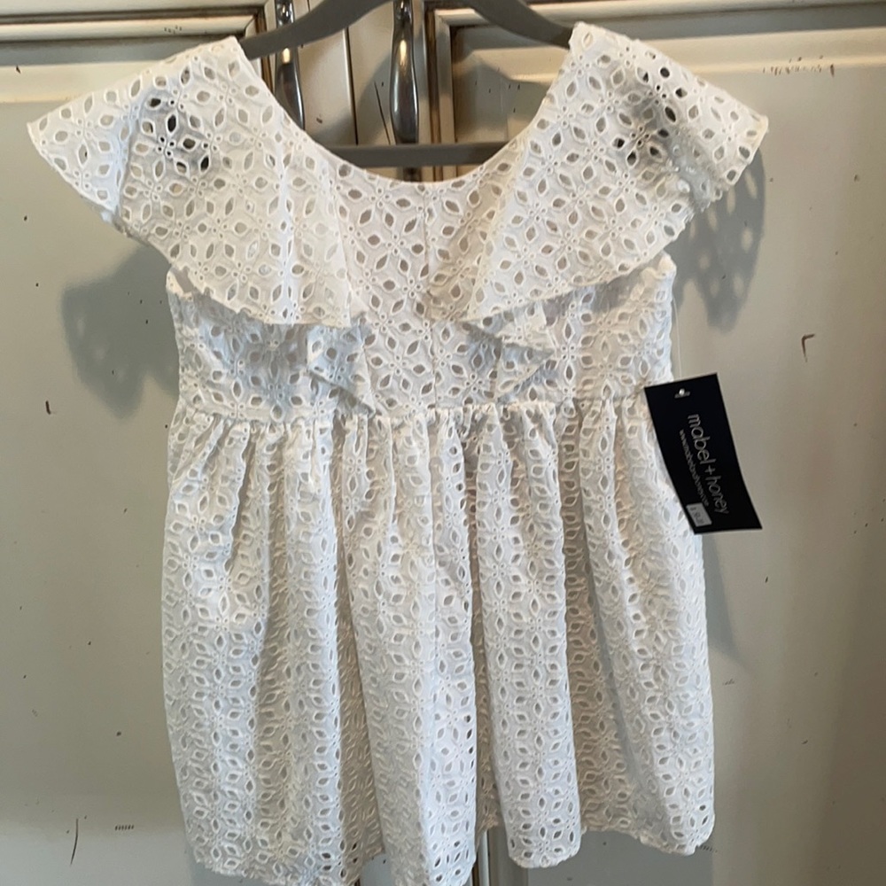 Mabel and Honey Eyelet and Bow Dress